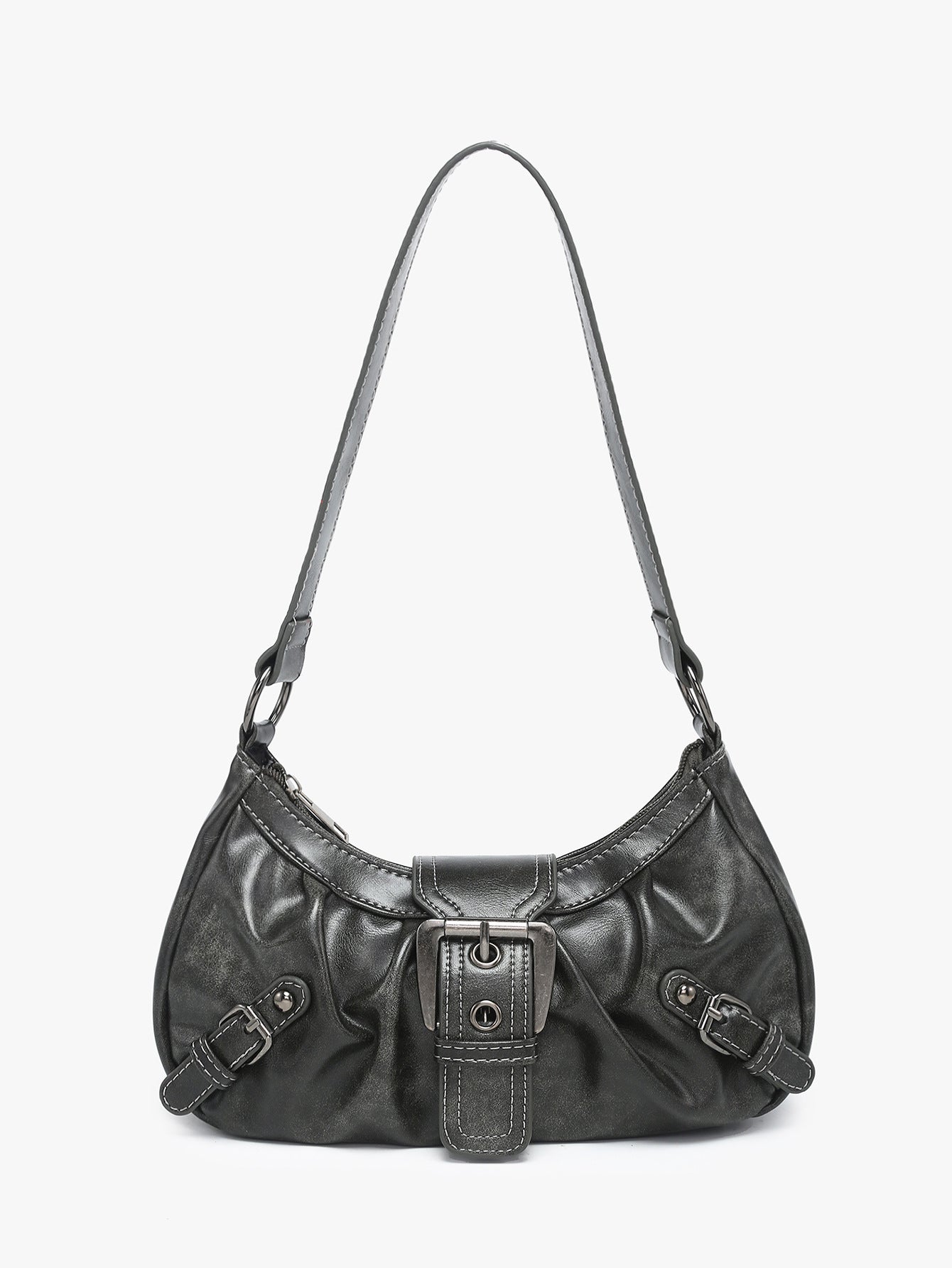 Women's Vintage Vintage Two-tone Leather Shoulder Bag