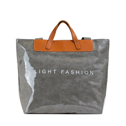 Fashion Tote Bag Special Texture Sewing Line Letter Shoulder Bag