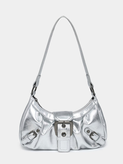 Women's Vintage Vintage Two-tone Leather Shoulder Bag