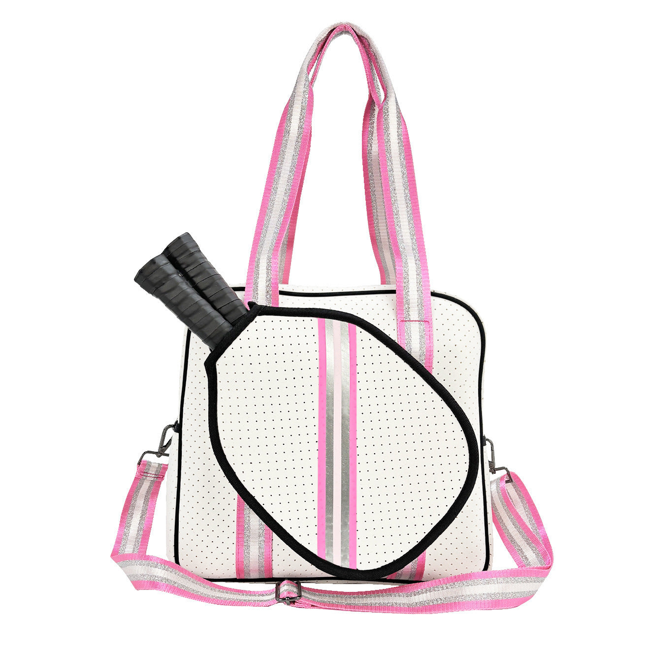 Striped Outdoor Neoprene Travel Portable Crossbody Shoulder Tennis Pack