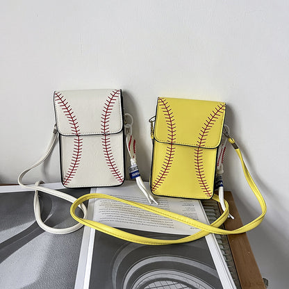 Women's Baseball Shoulder Bag Crossbody Transparent Small Square Bag
