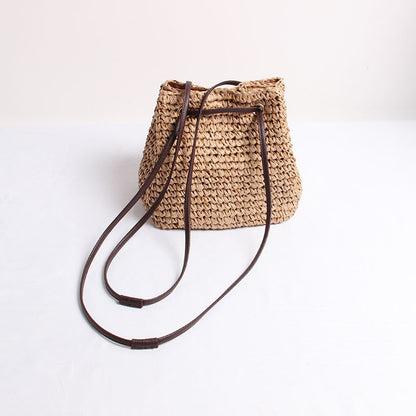 Simple Straw Shoulder Messenger Bag