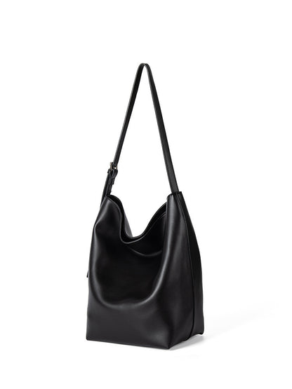 Large-capacity Bucket Solid Color Hand-carrying Shoulder Bag