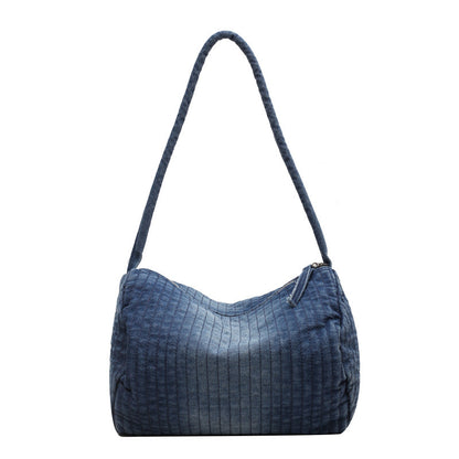 Women's Washed Denim Fashion Large Capacity Shoulder Bag