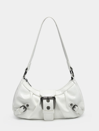Women's Vintage Vintage Two-tone Leather Shoulder Bag