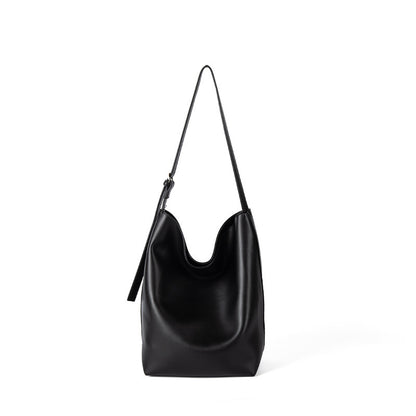 Large-capacity Bucket Solid Color Hand-carrying Shoulder Bag
