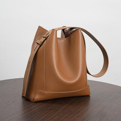 Shoulder Capacity Women's Leather Height Cross Body Bucket Bag
