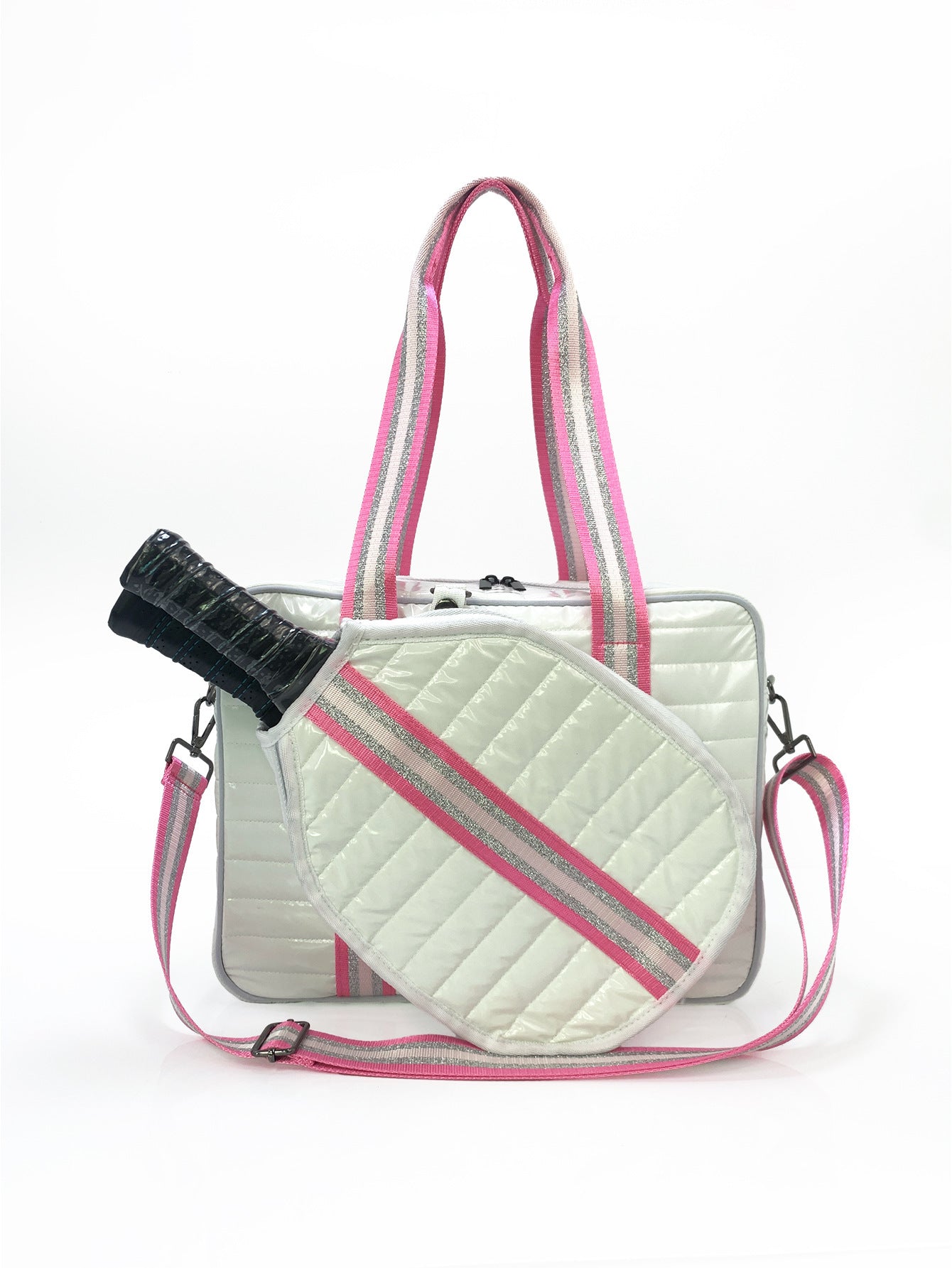 Striped Outdoor Neoprene Travel Portable Crossbody Shoulder Tennis Pack