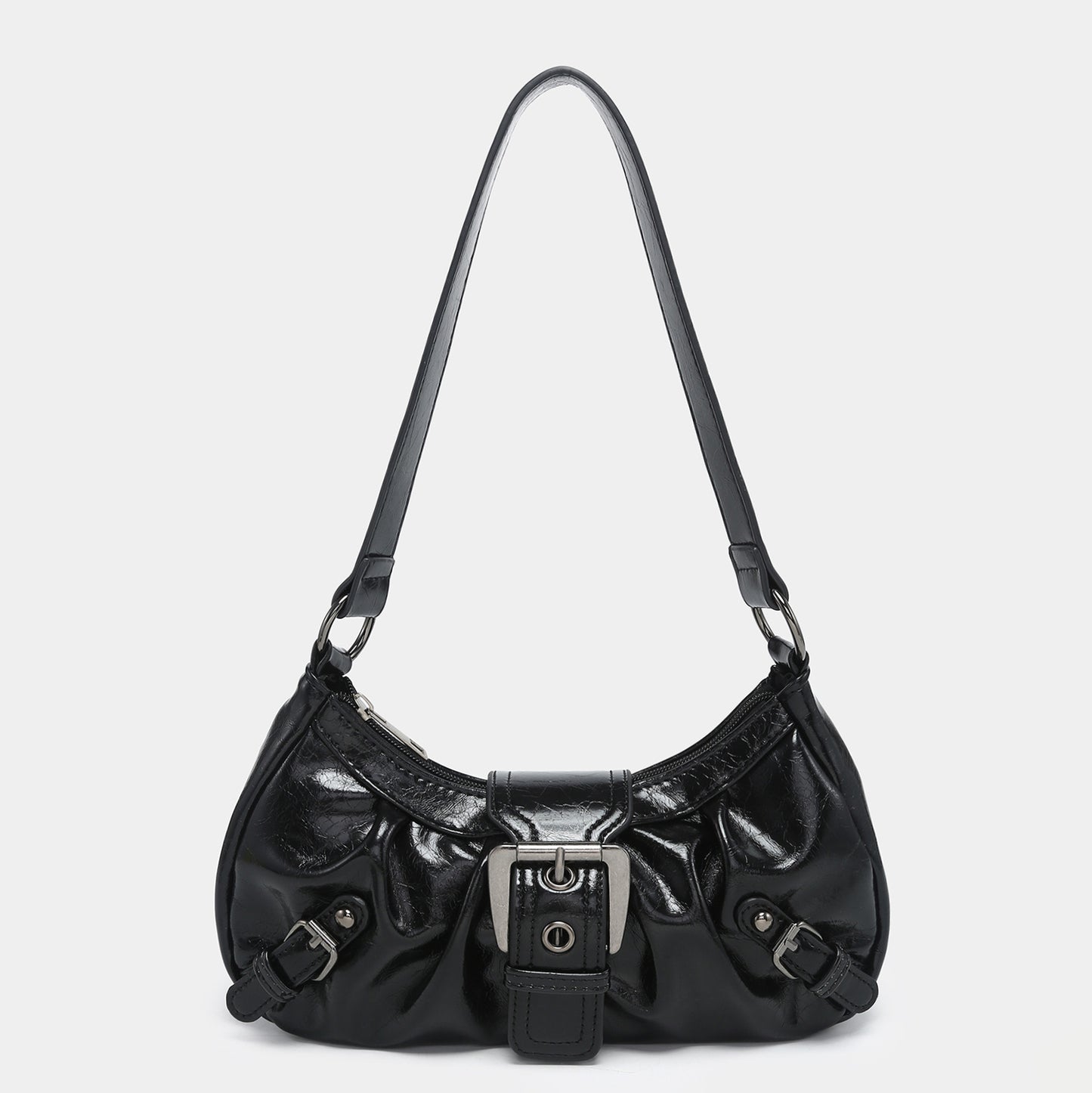 Women's Vintage Vintage Two-tone Leather Shoulder Bag
