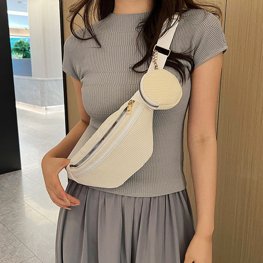 Street Trend Canvas Corduroy Simple Casual Shoulder Bag